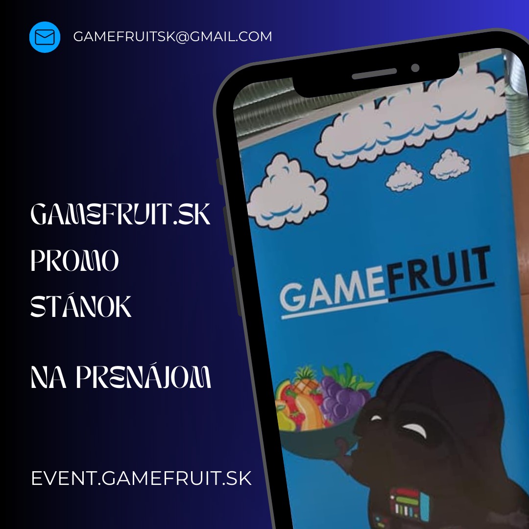 Gamefruit.sk promo stánok